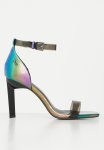 Plum Kaley Barely There Block Heel - Black multi