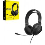 HS35 V2 Carbon Gaming Headset Universal 3.5MM Connectivity 50MM Audio Drivers Flexible Omni-directional Microphone