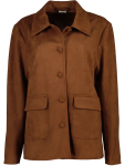 Brown Button Front Jacket - L Brown