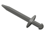 Parts Weapon - Sword Greatsword Pointed With Thin Crossguard 98370 - Pearl Dark Grey