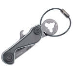 Mini-tool: Parcel Cutter Blade Keyring Bottle Opener Tyre Depth Gauge Hex Keys: In Black With Titanium Grey Trim