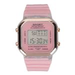 Kids Digital Sports Watch Waterproof Multifunctional 12MM Thin Light Purple
