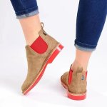 Chelsea Leather Pinotage - Red Sole tan Grain Suede - 9