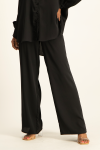 Carey Satin Pant - Black - XS