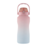 Pink & Grey Petg Bottle With Straw 2L