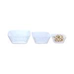 3 Piece Bowls Set Clear