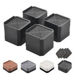Eclatbain Bed Risers Furniture Risers Heavy-duty Rectangular Adjustable Block Lift To 3 Inches And 4.3 Inches Desk Sofa Chair Le