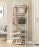 4 Tier Shoe And Clothes Rack - White