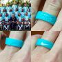 Eternal Springbok Silicone Rings - Turquoise/white / 12