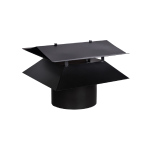 200 Mm Turbo Cowl Round Base Mild Steel - Black