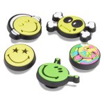 Crocs Smiley 5 Pack In Neutral - Neutral Onesize