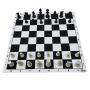 Standard Chess Set - Portable Outdoor Zippered Backpack Vinyl Roll-up Set