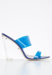 Opium 1 Mule Wedge Heel - Blue