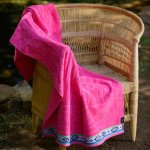 Beach Towel - Ndebele Geo Cerise - 85 X 150 Cm