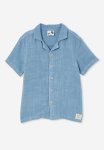 Cotton On Cabana Short Sleeve Shirt - Dusty Blue Wash
