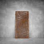 Laser Cut Screen - Design 049 - 1040 X 535 X 20 Rusted Steel Indoor