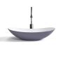 Counter Top Ceramic Basin / Table Top - Zahara - Periwinkle & White Matt