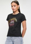 Sissy Boy Lips And Drips: Regular Fit Multi-technique Logo Top - Black