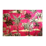 Chenille Rectangular Rug Pink Elephant