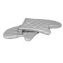 BCE Oven Mitt Silicone Coated - Silver - 330MM Pair OMT0330