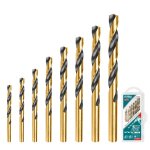 Total Tools Set Drill Bit Twist 8PCS Hss