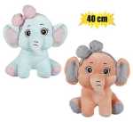 Plush Wild Elephant W bow Sitting 40CM Marketplace Brits Bros