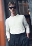 Slim Fit Fine-knit Jumper - White