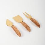 Cheese Knife With Wooden Handle - Set Of 3