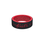 Eternal Faith Silicone Rings - Black red 6