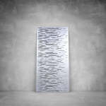 Wall Art D129 - 2900 X 1400 X 20 Indoor Matt Silver Cool White