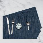 Blue Textured Placemats - 6 Pack