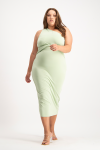 Charlotte One Shoulder Bodycon Dress - Smoke Green - XL