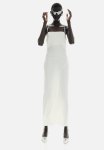 Tie-detail Satin Slip Dress - White
