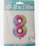 Casey 102CM Rainbow Balloon Number 8