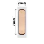 NB323 - - D101 Only - 20X75MM - 90 Brown Wood Labels