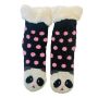 Girls Fluffy Thermal Slipper Socks With Floor Grips 4-7 Years Pack Of 2