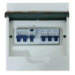 Distribution Board 8 Way Plastic Surface Populated Riken