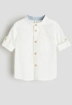 Grandad Cotton Shirt - White