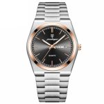 Poedagar Men's Luxury Business Watch Waterproof Glow-in-the Dark Date Week Stainless Steel Men's Watch Casual Quartz Men's Watch