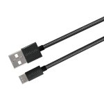Verve UM30 2A Usb-a To Micro USB Charge & Sync Braided Cable – Black