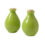 Bulb Salt & Pepper Shaker Set Of 2 - Speckled Green