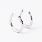 Ladies Silver Small Hoop Earrings - Silver