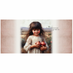 70CM Bolster Cushion Girl With Pomegranate Psalm 34:9