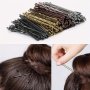 100pcs Minimalist Wave Hair Clips For Women - Versatile All-Season Fashion Accessory Durable Iron Construction