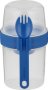 Lock & Lock Locknlock To Go 2 In 1 Cereal Container 560ML+310ML Blue
