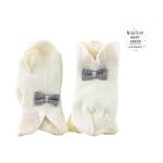 Baby Socks Anti Slip 2PC White Bow 6-12M