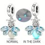 1PC Exquisite Luminous Firefly Charm Bead - Glow-in-the-dark Fit Original Bracelets Fine Diy Jewelry Unique Gift For Women Summer Night Accessory