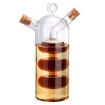 2-IN-1 Oil And Vinegar Dispenser Cruet Bottle Multifunction Kitchen Supplies Glass Olive Oil Bottle Cruet With Cork Stoppers Cle