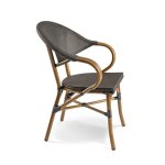 Tela Meshed Metal Armhair - Bamboo Finish