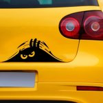 Contemporary Peekaboo Monster Sand Dune Vinyl Wall Sticker For Car Windows And Home Decor Glossy Finish Self-adhesive Single-use